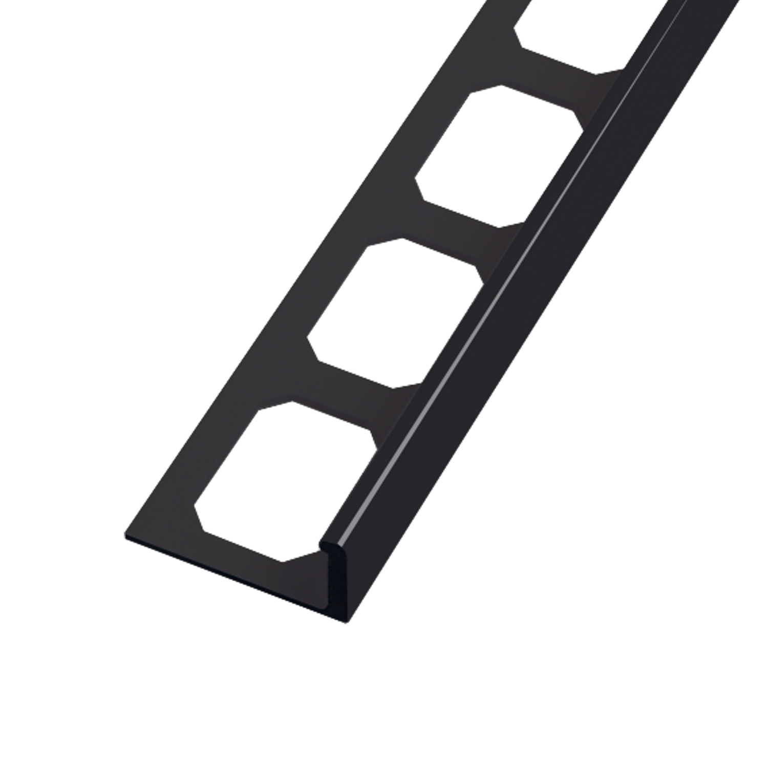 Winkelprofil, Alu pulverbeschichtet schwarz glänzend, 250 cm
