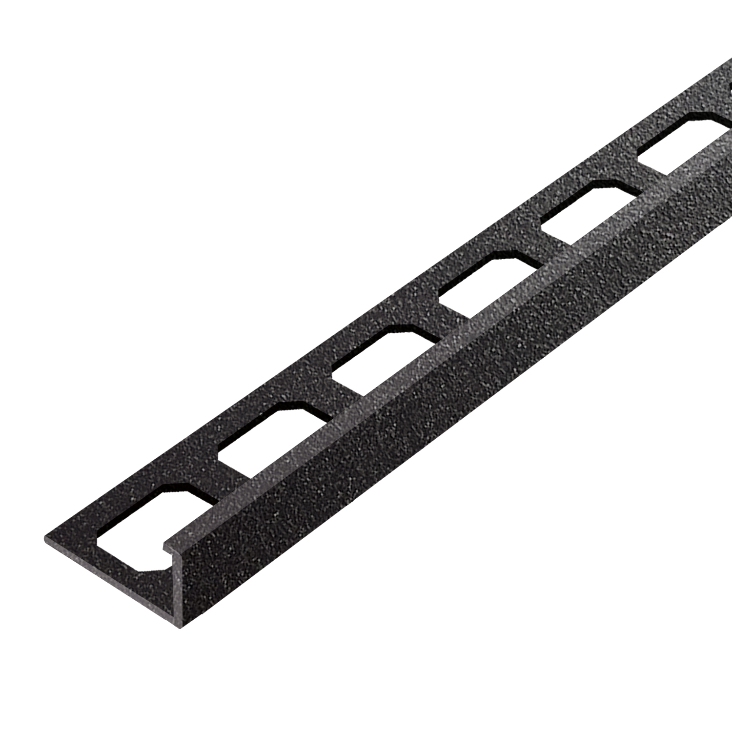 Winkelprofil, Alu strukturbeschichtet schwarz brillant, 250 cm