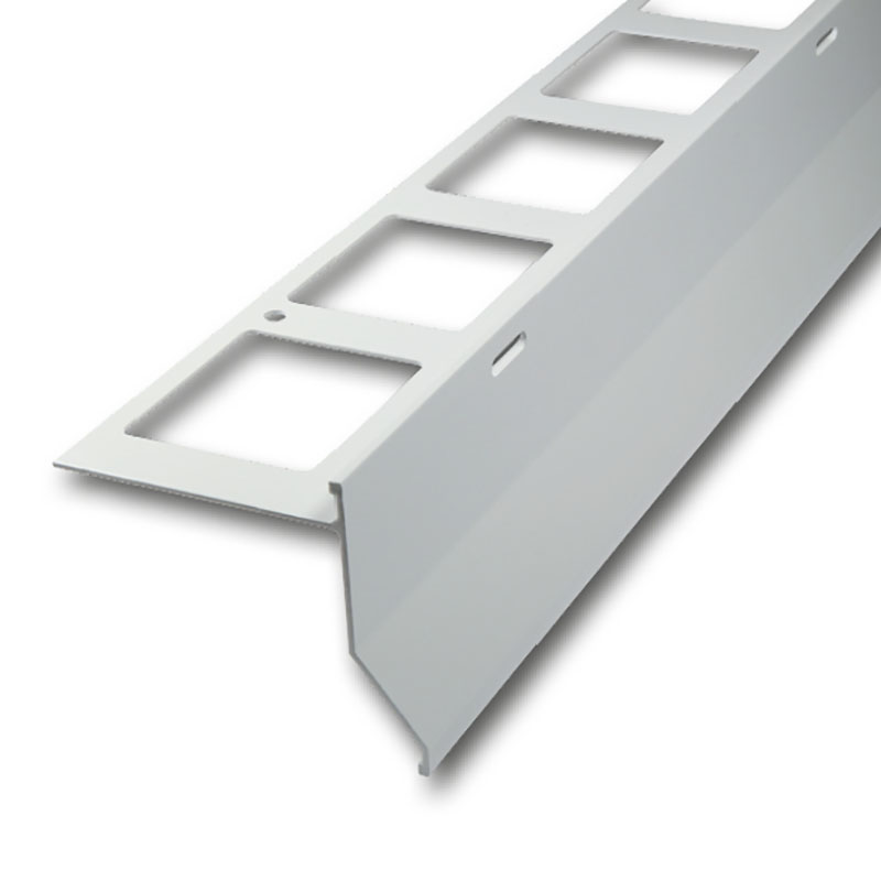 Balcony profile, aluminum Powder coated grey, 300 cm, with drip edge