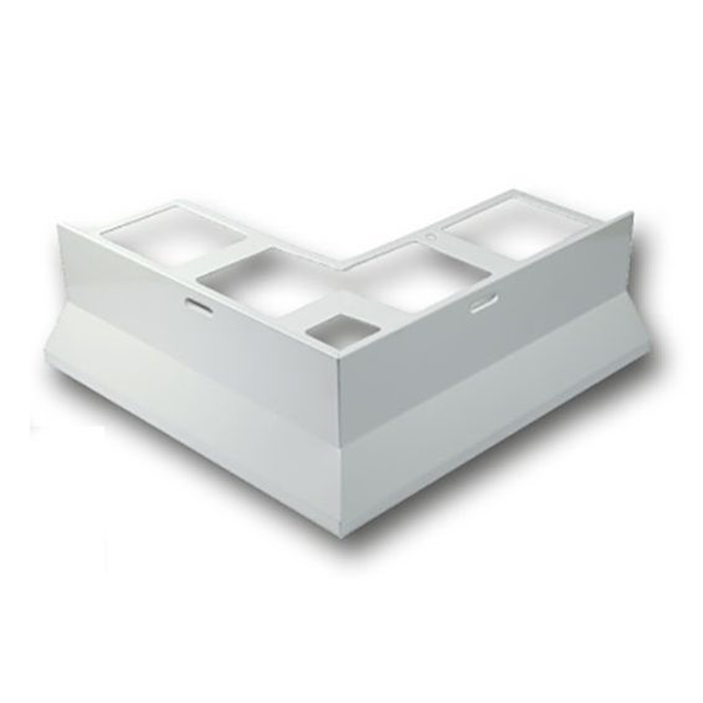 Aussen-Eckstück Balkonprofil, Alu pulverbeschichtet grau, 15 mm