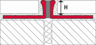Expansion joint profile, aluminum with EPDM insert Beige, 250 cm - Image 2