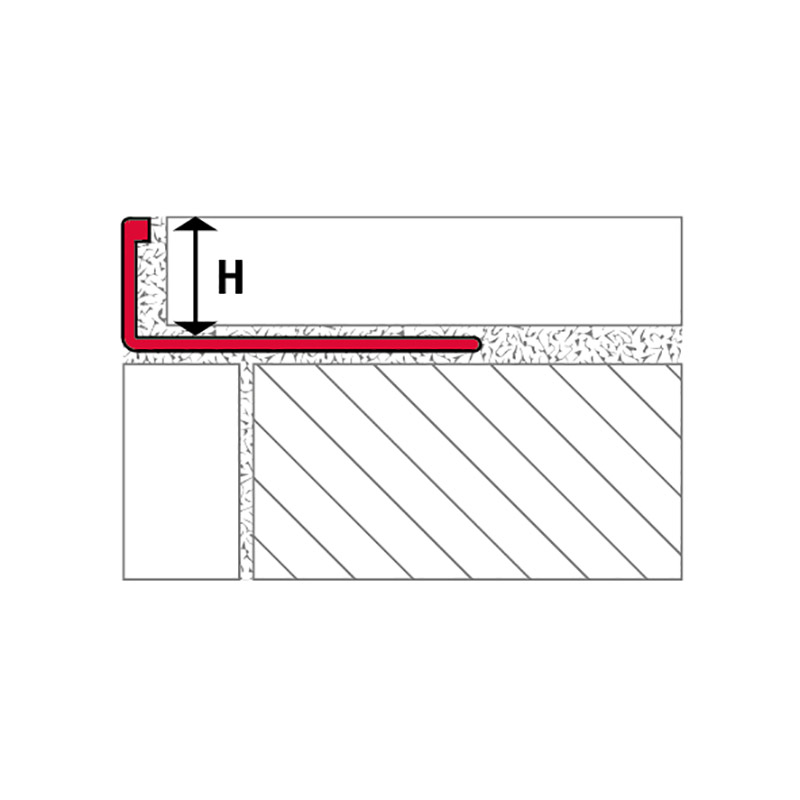 L-shaped edging profiles, PVC Beige ivory Pergamon, 250 cm - Image 2