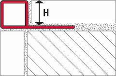 Copy of Square edge profiles, PVC black, 250 cm, 11 mm #1 - Image 2