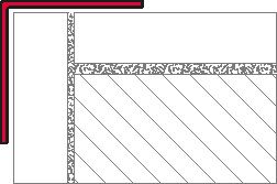 Corner protection profile, brushed stainless steel, 250 cm, 50x50 mm - Image 2