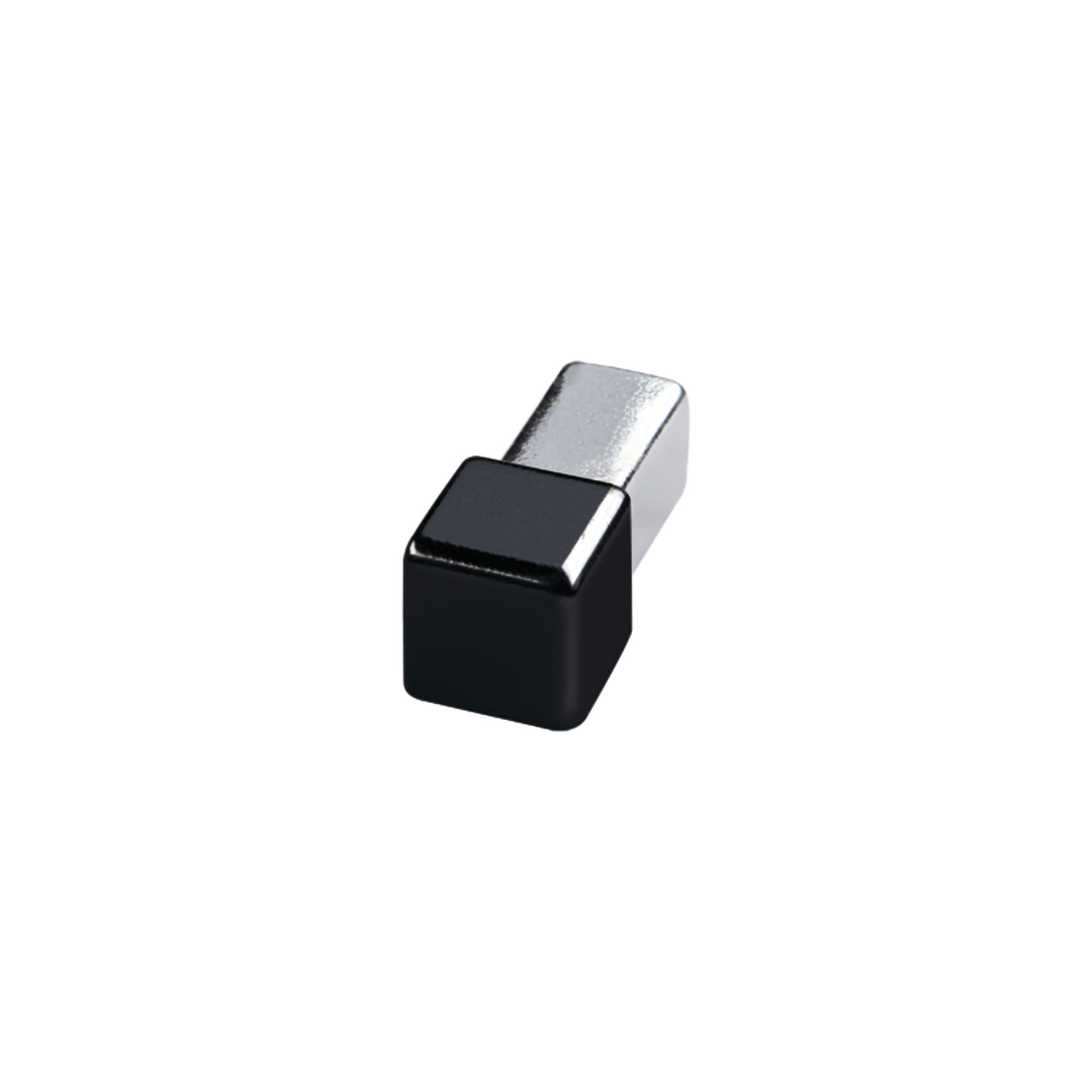 Square edge corner piece, stainless steel glossy black