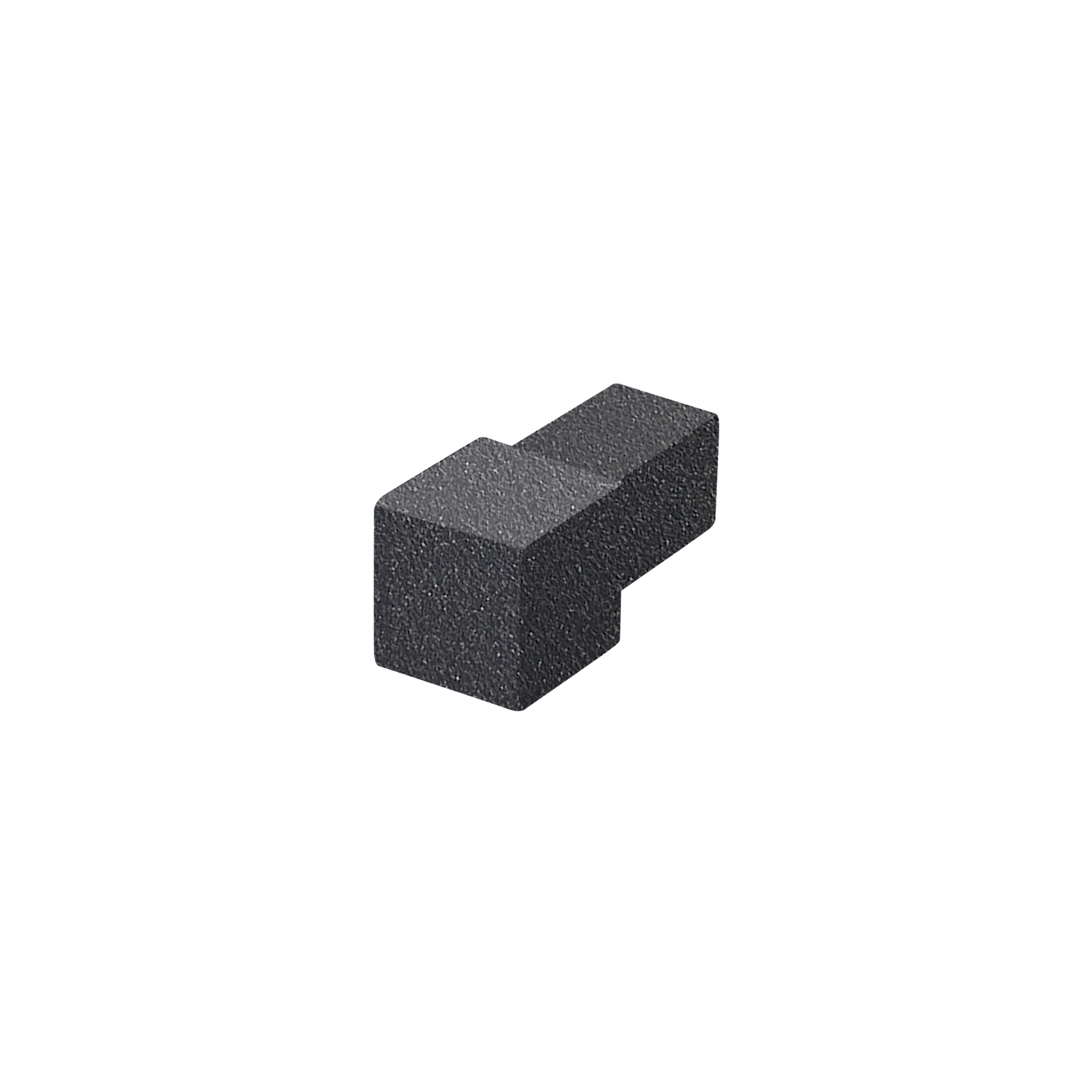 Square edge corner piece, aluminum tactile coated anthracite brilliant
