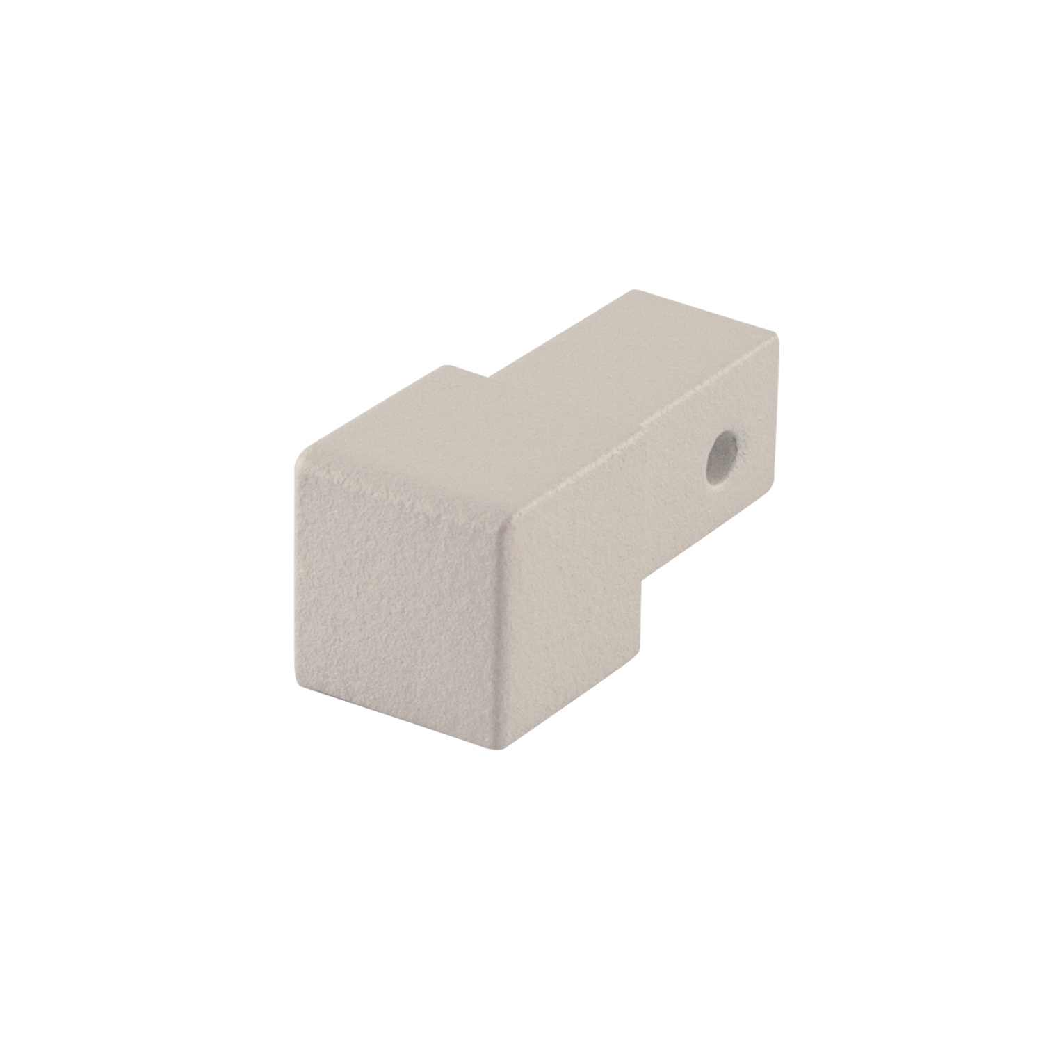 Square edge corner piece, aluminum tactile coated cream