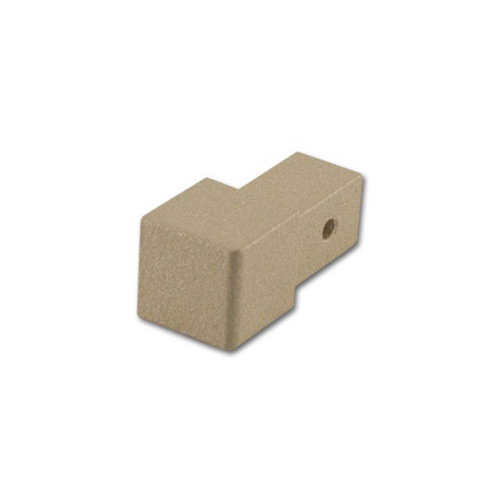 Square edge corner piece, aluminum tactile coated Sand