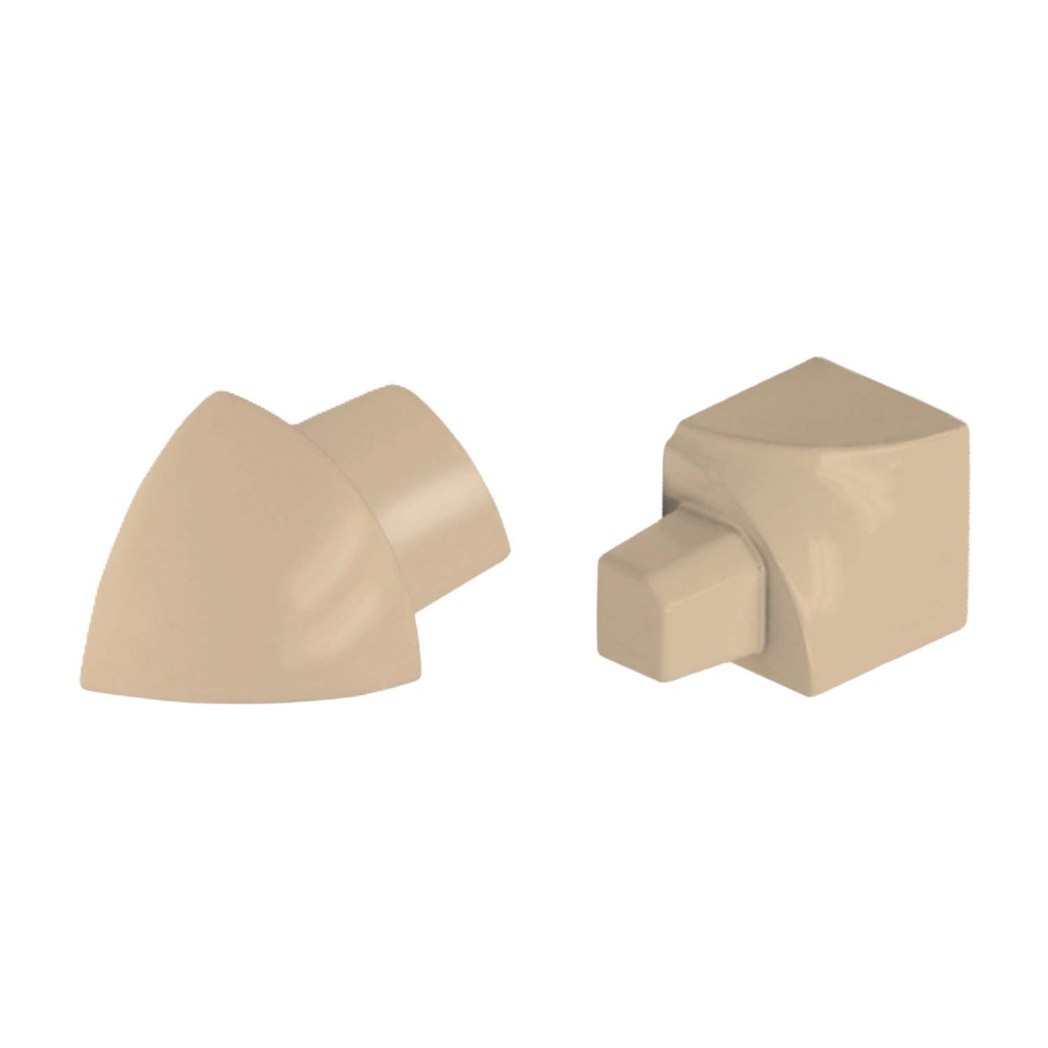 Round profile corner piece, aluminum, bahama Beige Powder coated