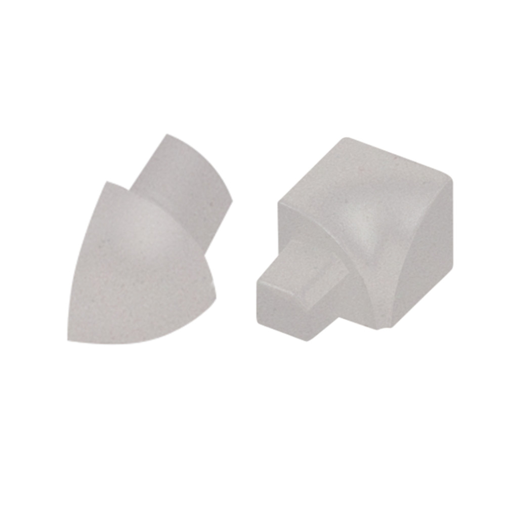 Round profile corner piece, aluminum, chalk tactile coated