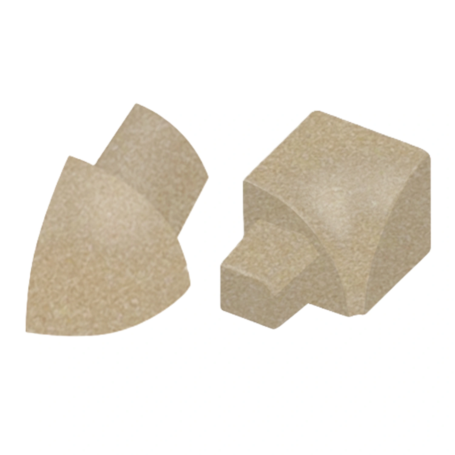 Round profile corner piece, aluminum, Sand tactile coated