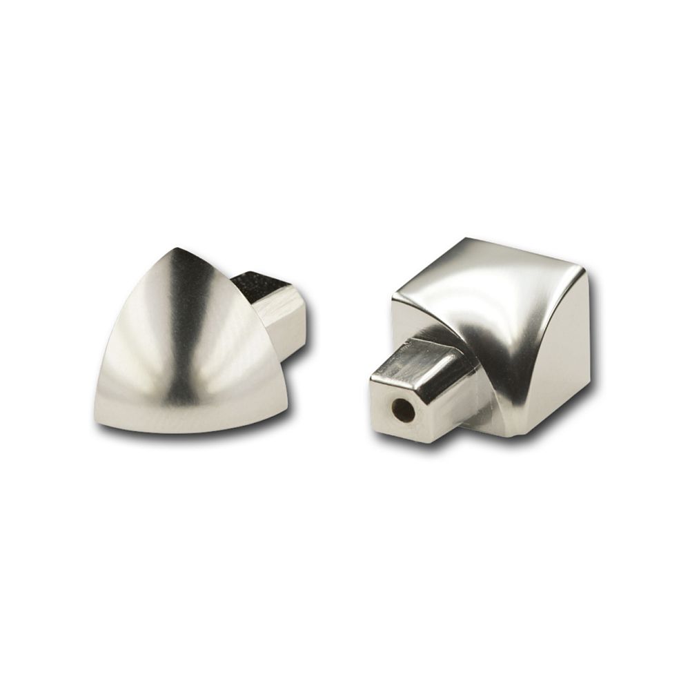 Round profile corner piece, aluminum, high-gloss anodized titanium