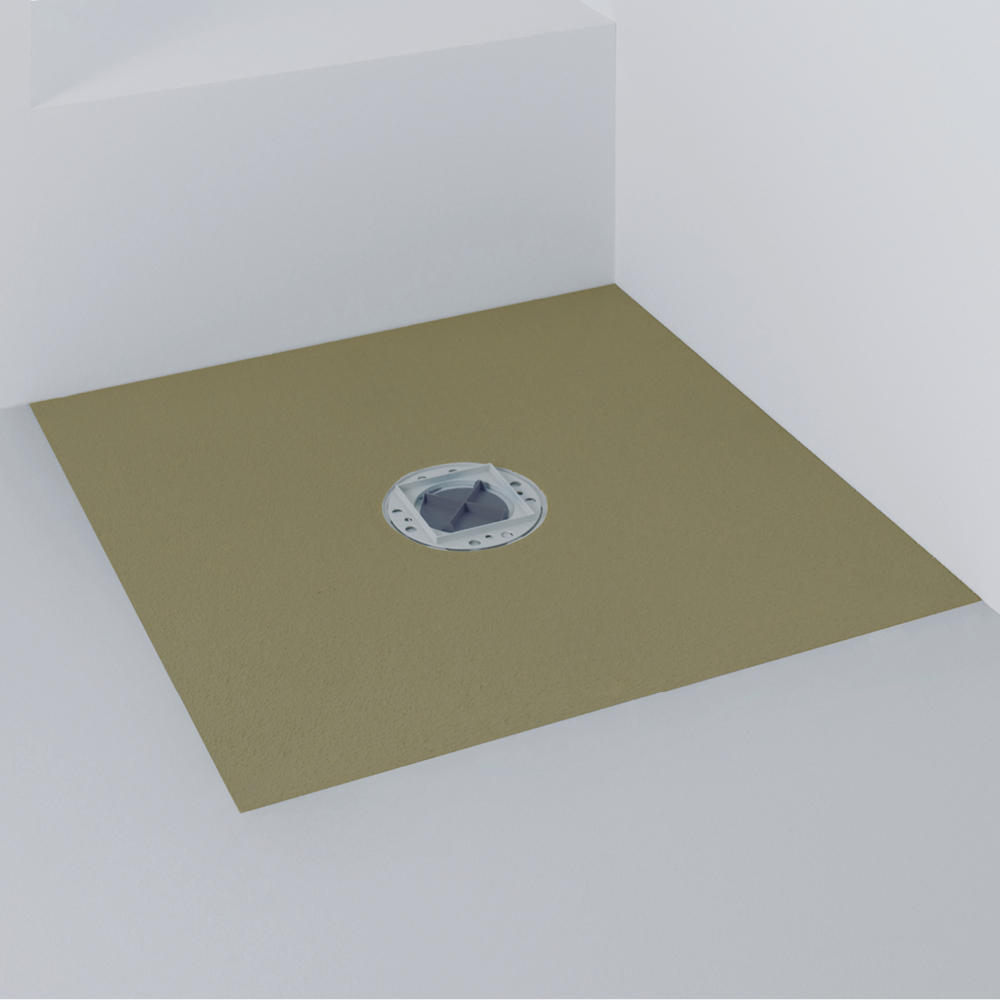 Shower board, central drain