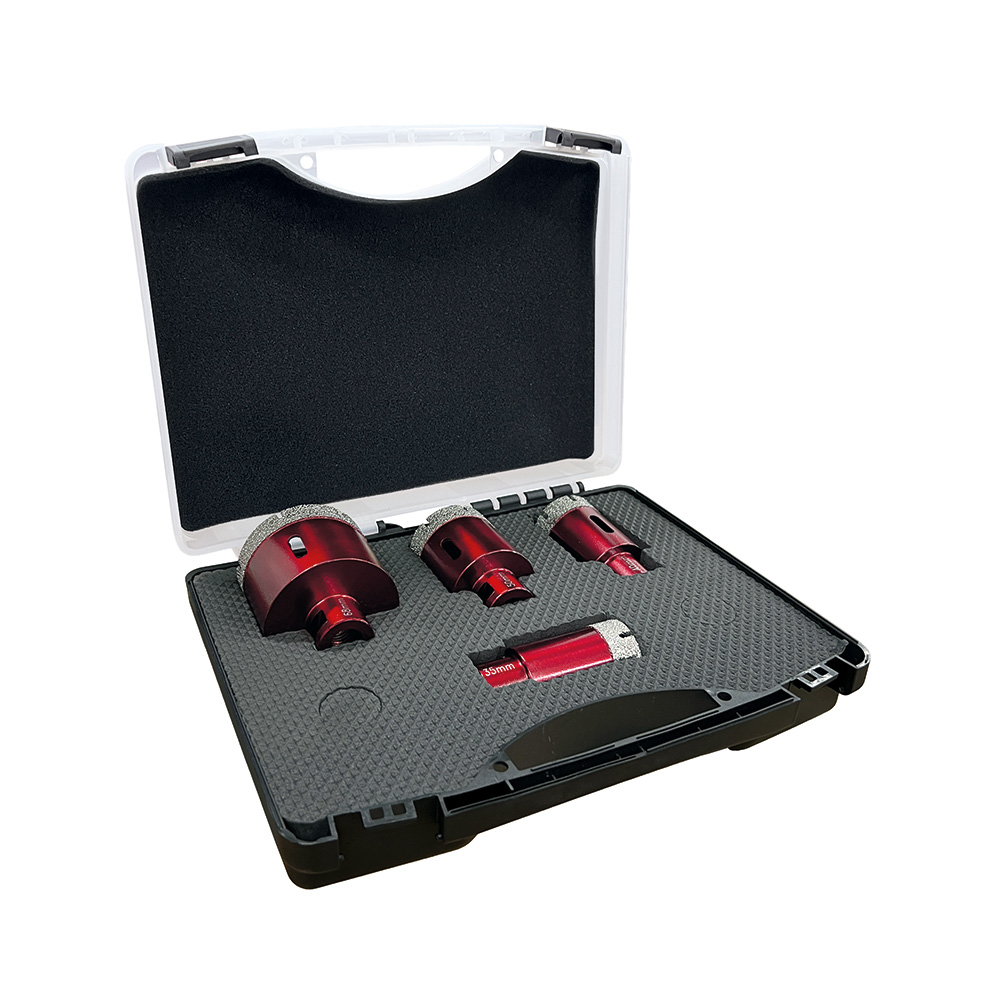 Diamond Core Bit Set, consisting of 4 core bits