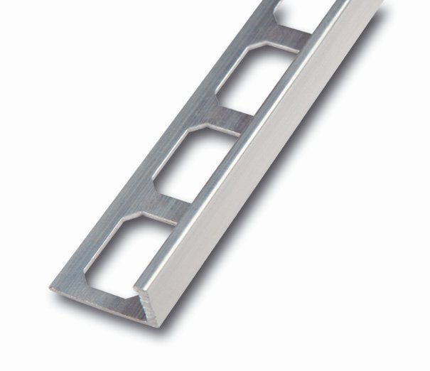 L-shaped edging profiles, aluminum natural, 250 cm