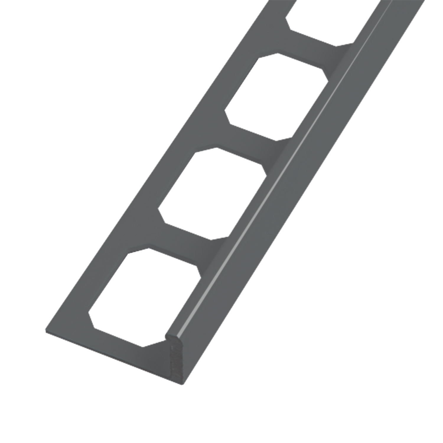 L-shaped edging profiles, aluminum Powder coated ash grey, 250 cm