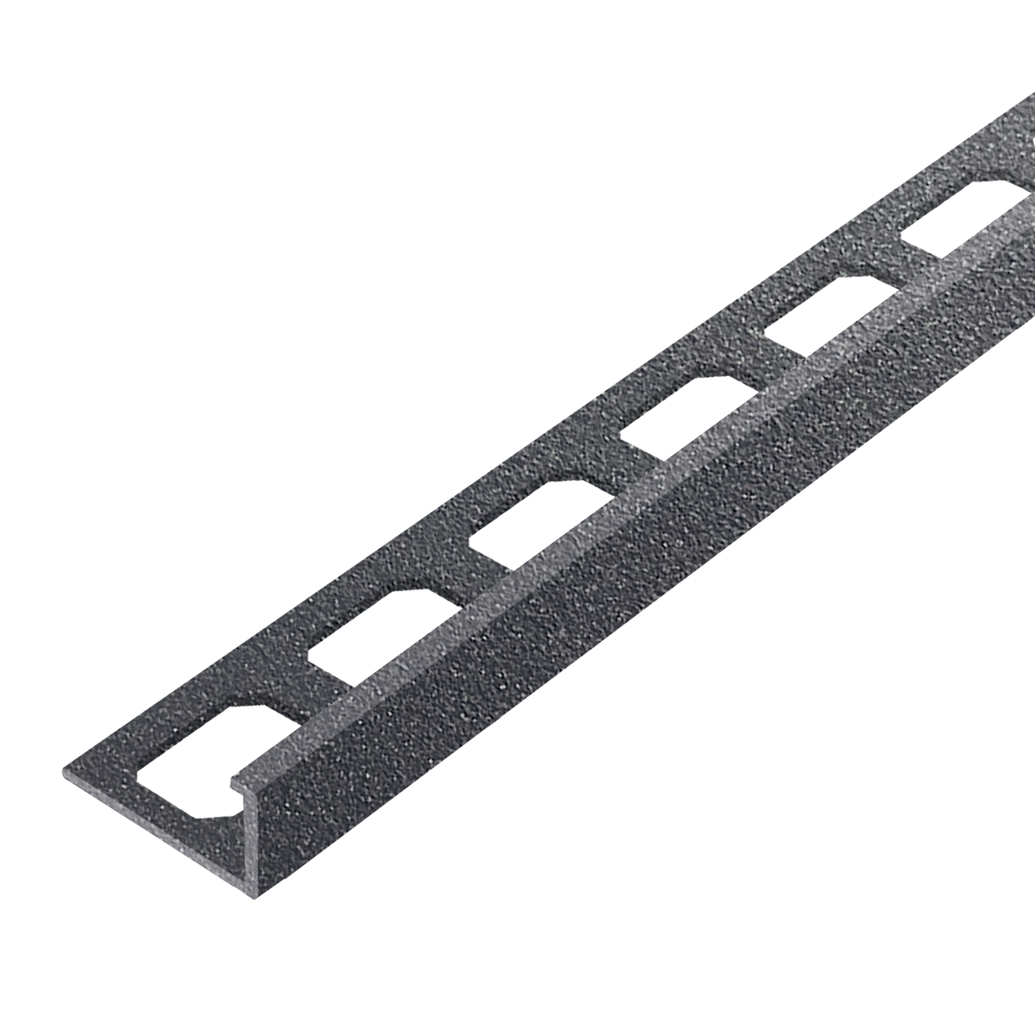 L-shaped edging profiles, Aluminum tactile coated anthracite brilliant, 250 cm