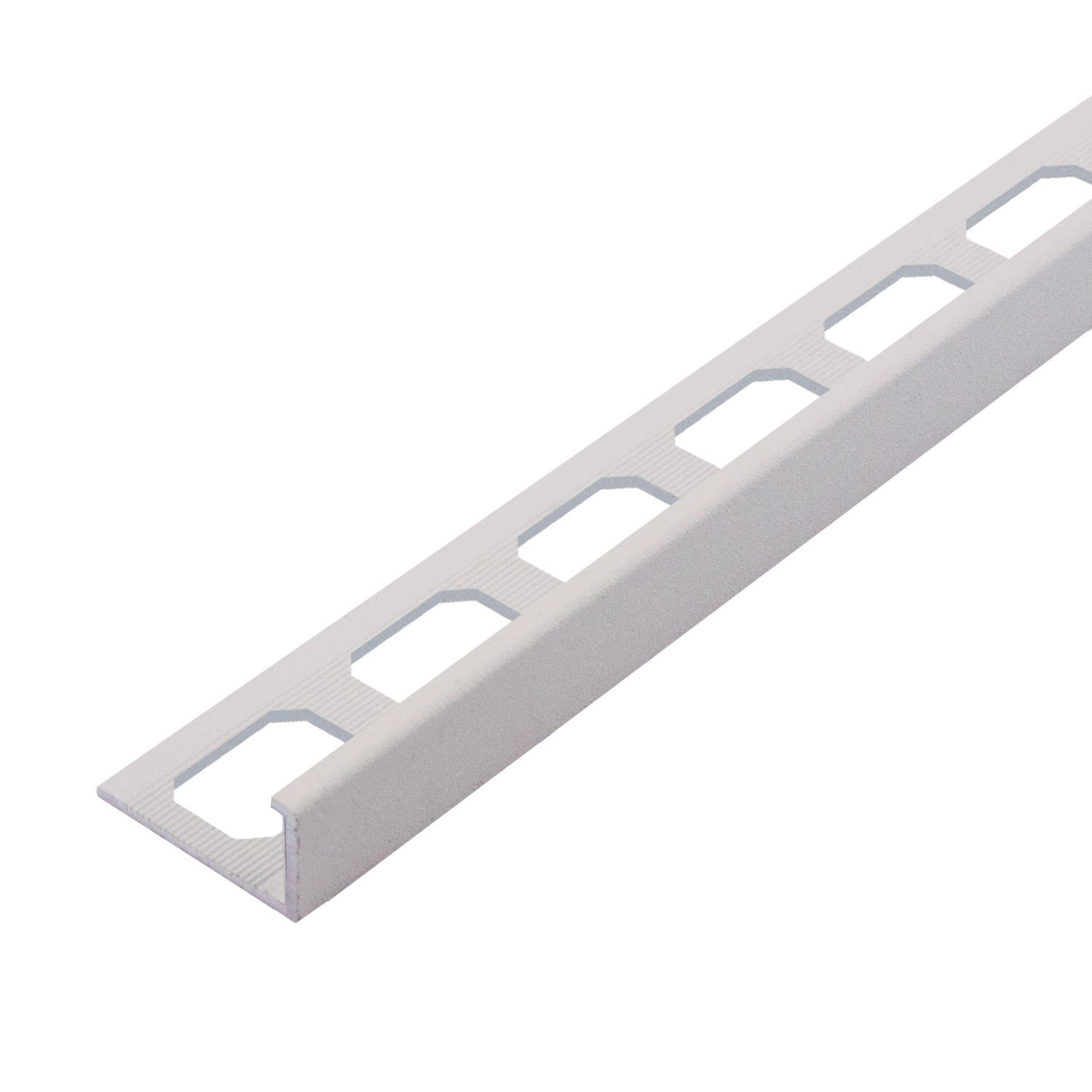 L-shaped edging profiles, aluminum textured chalk, 250 cm