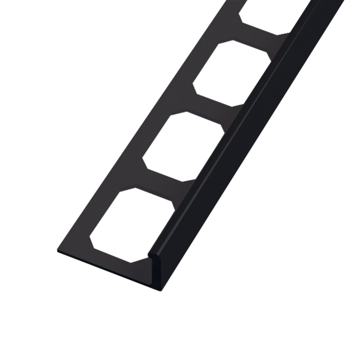 L-shaped edging profiles, aluminum Powder coated black matt, 250 cm