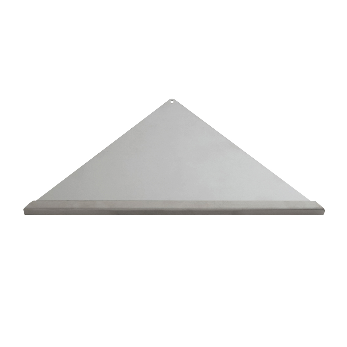 Corner shelf, stainless steel, Quadro finishing, tileable, retrofittable, isosceles