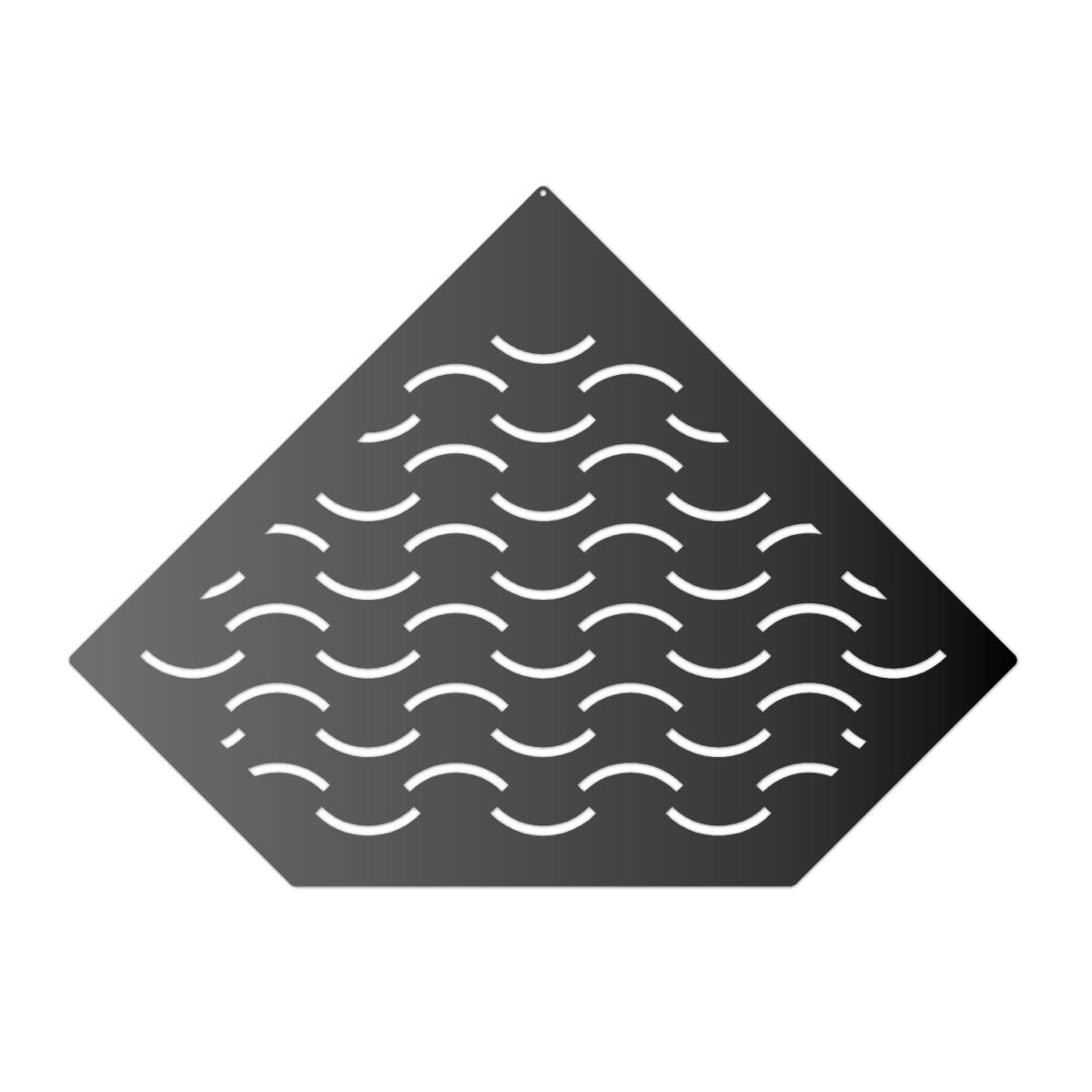 Corner shelf, stainless steel black matte, retrofittable, pentagonal ...