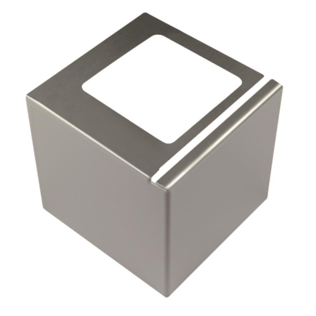 Corner piece balcony profiles, brushed stainless steel