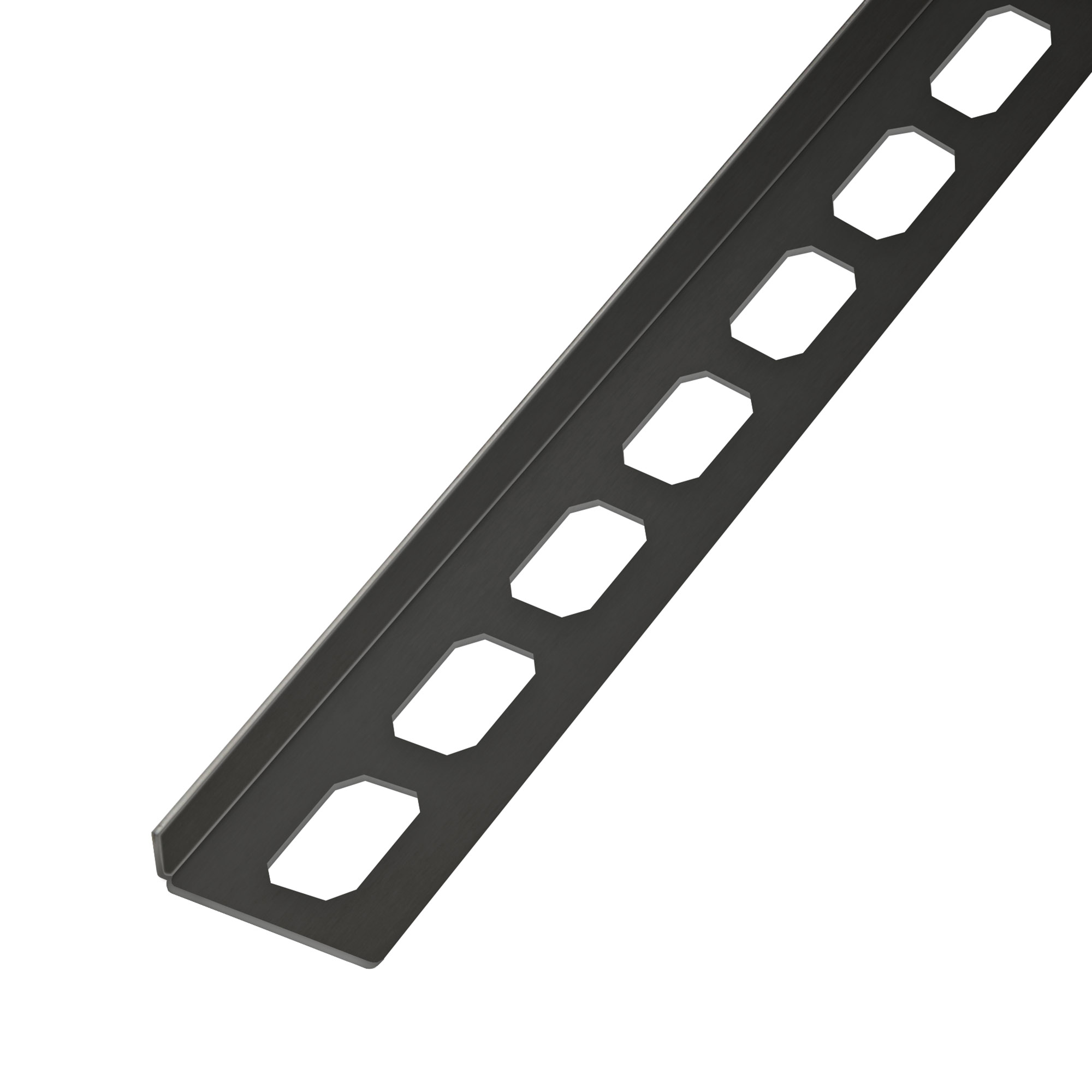 Floor slope profile, stainless steel black, from 98 cm, right