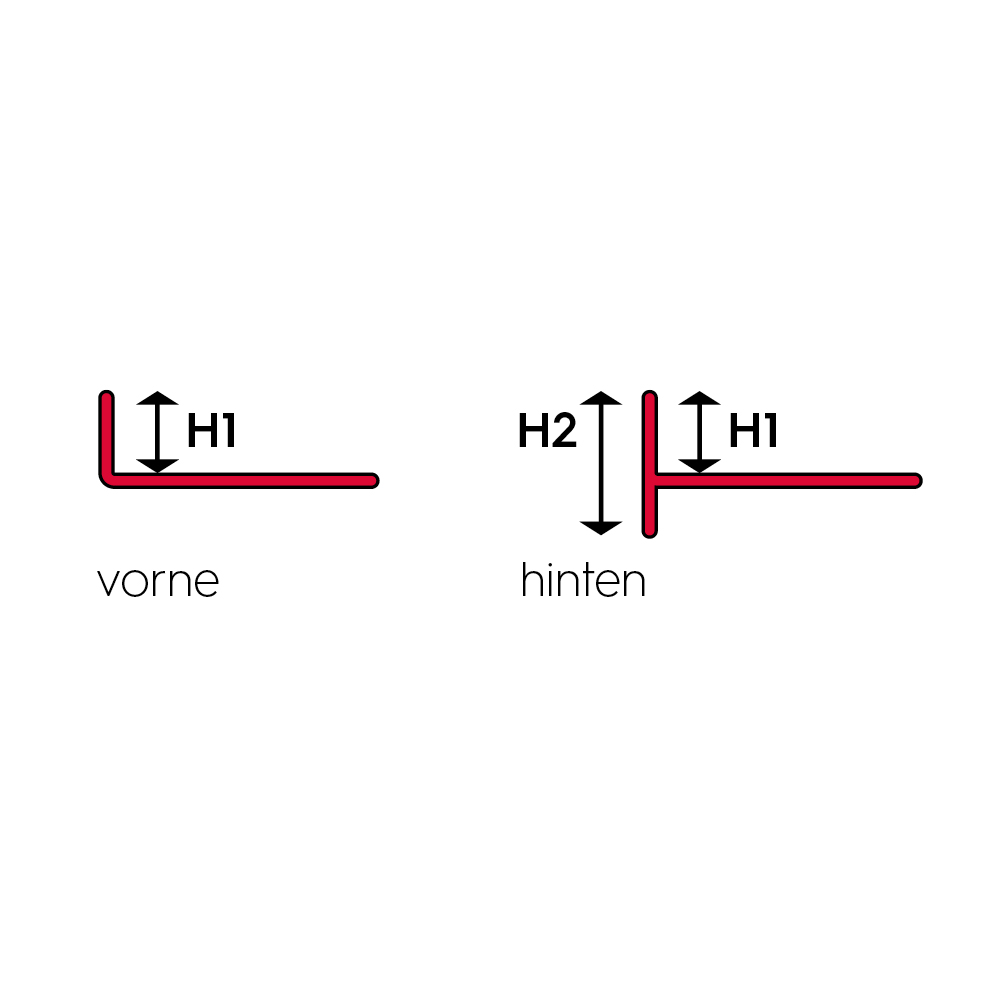 Floor slope profile, stainless steel black, from 98 cm, right - Image 2