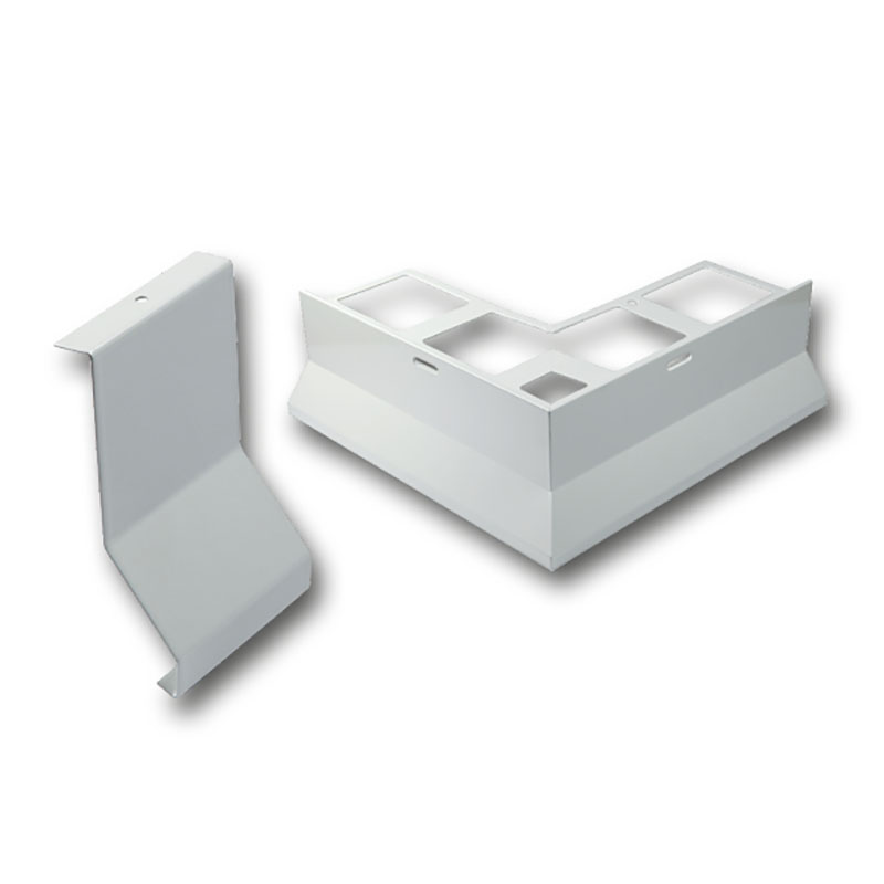 SET Corner incl. 2 Connectors Balcony Profile, Aluminum Powder Coated Grey