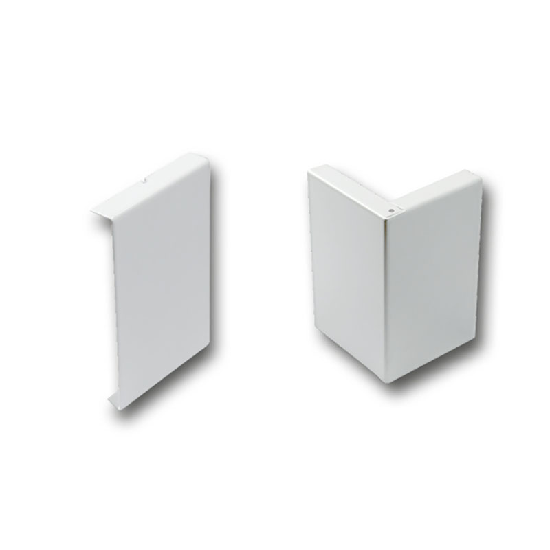 SET 2 Connectors and 1 External Corner Balcony Profile, Aluminum Powder Coated Light Grey