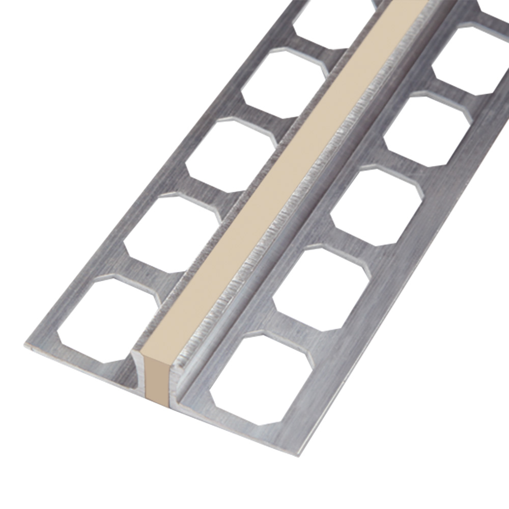 Expansion joint profile, aluminum with EPDM insert Beige, 250 cm