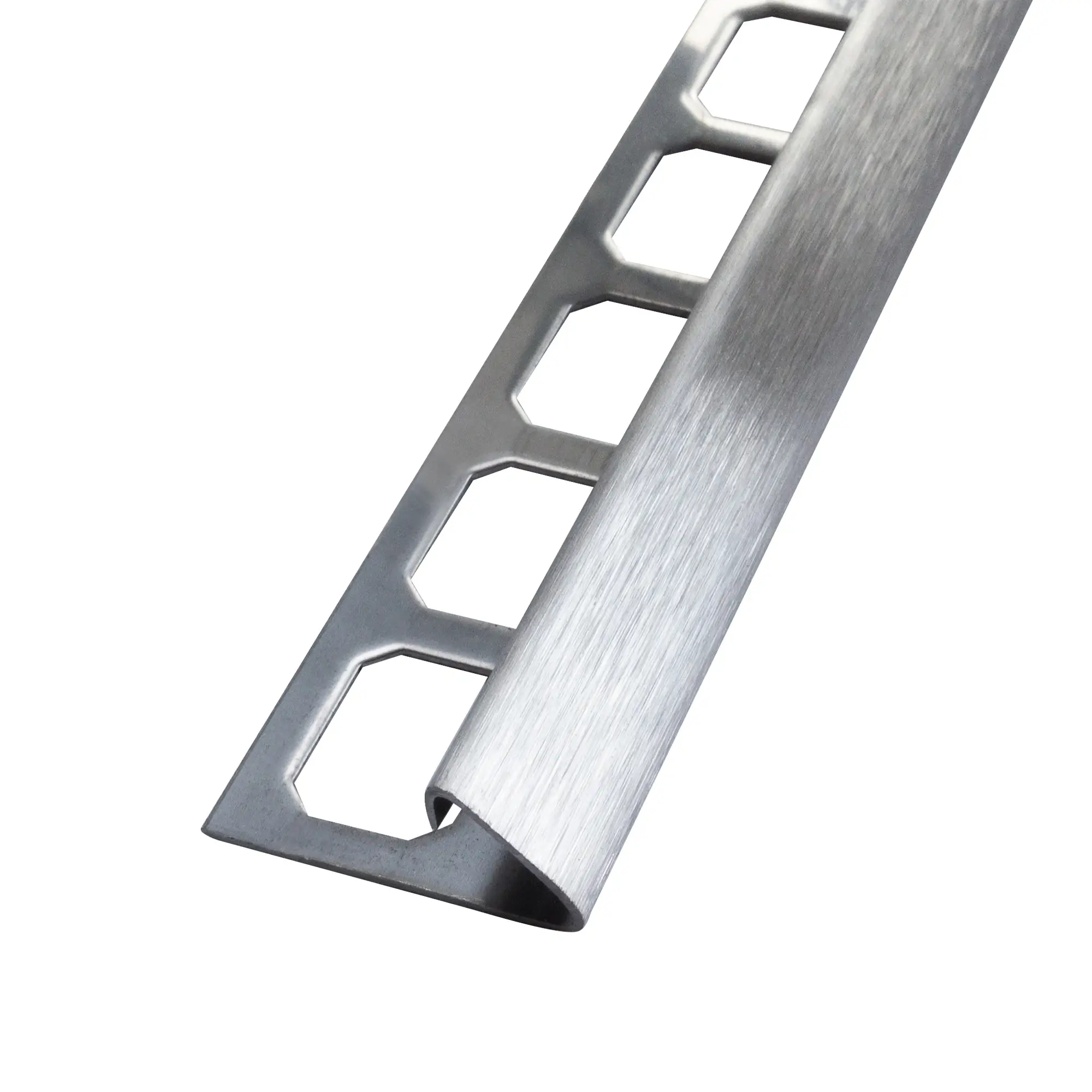 Corner pieces decorative profile / triangular profile, brushed stainless steel