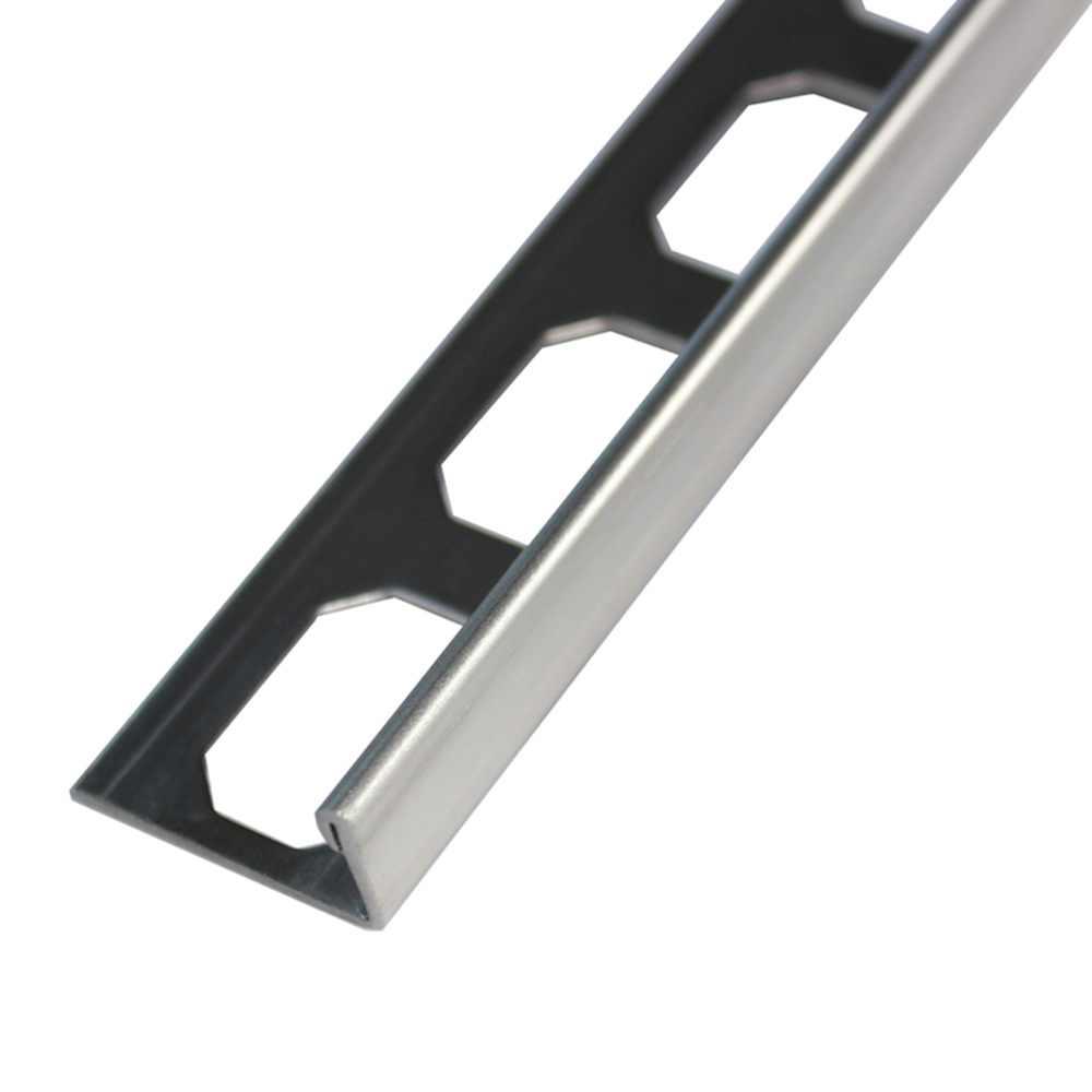 L-shaped edging profiles, stainless steel glossy, 300 cm