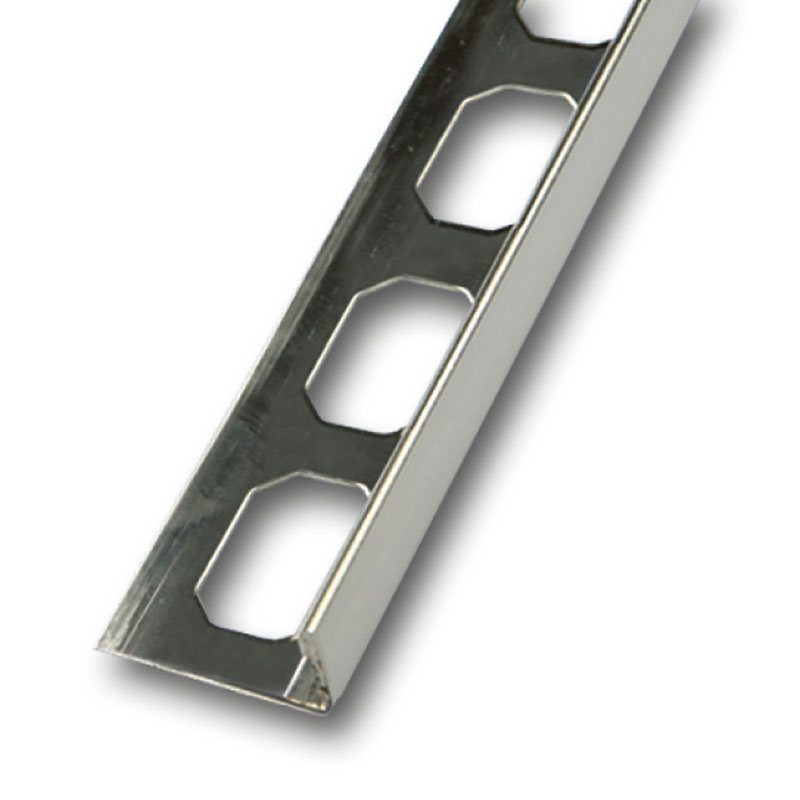 L-shaped edging profiles, stainless steel 316L glossy, 250 cm