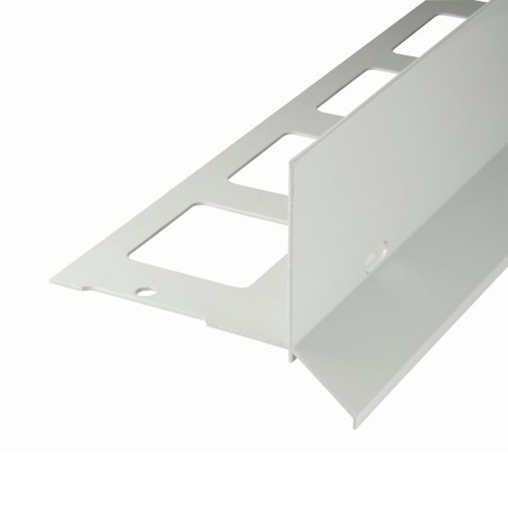 Gravel bed profile, aluminum powder coated gray, 300 cm, with drip edge