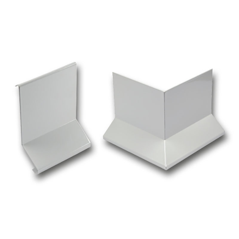 External corner gravel bed profile, aluminum powder coated gray, 70/95 mm