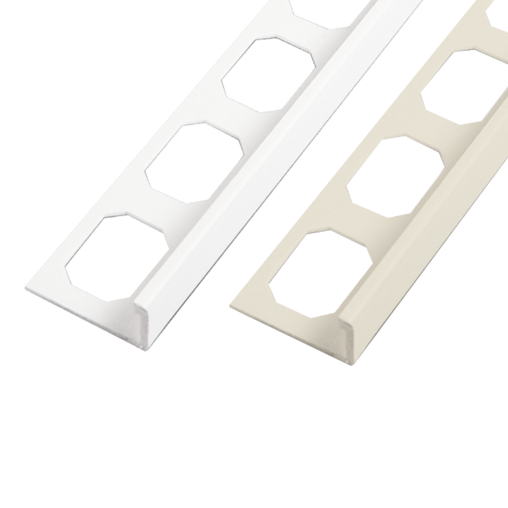 L-shaped edging profiles, colored PVC, 300 cm