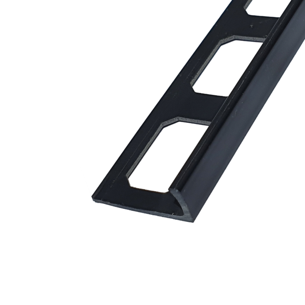 L-shaped edging profiles, PVC black, 250 cm