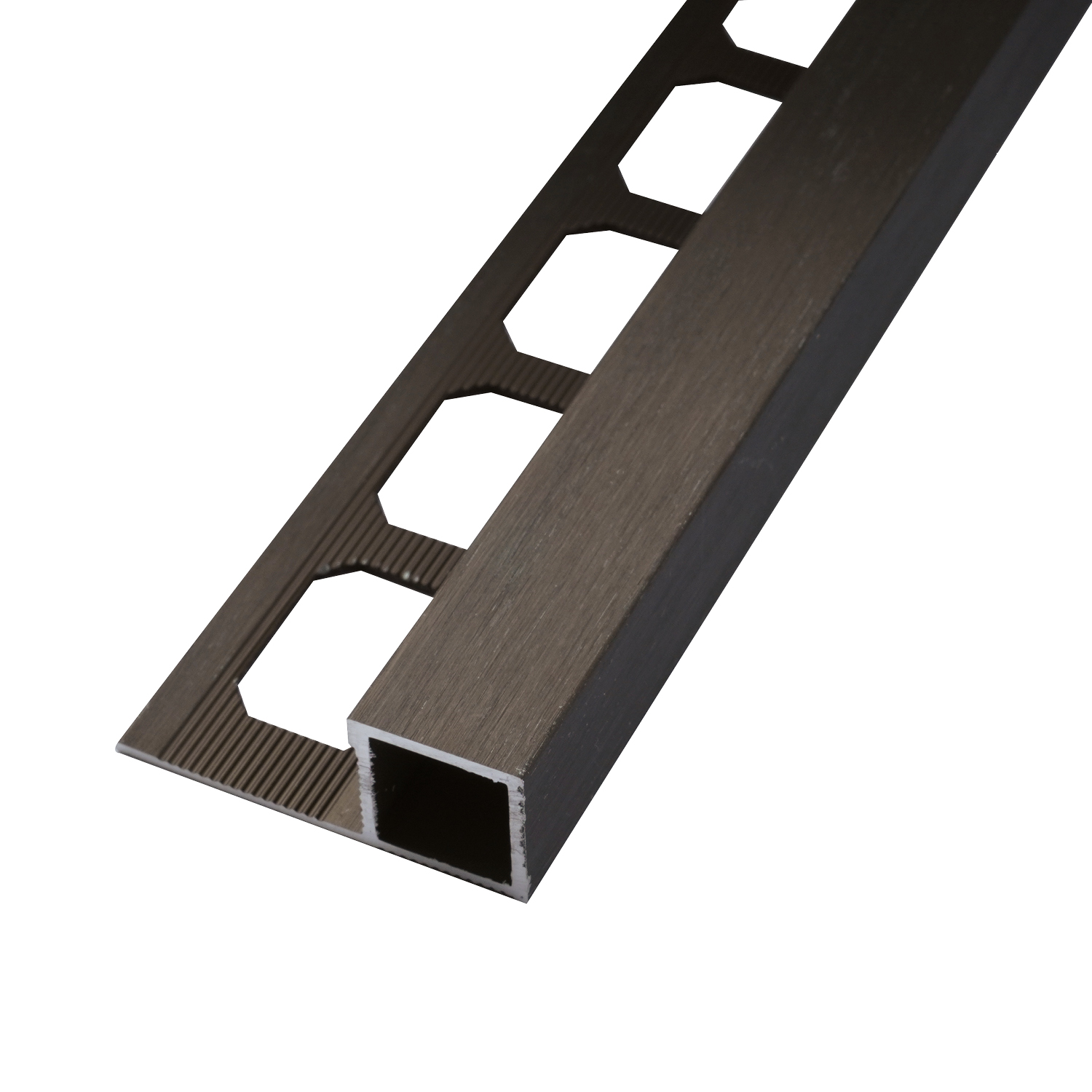 Square edge profile, Aluminum Bronze anodized brushed, 250 cm