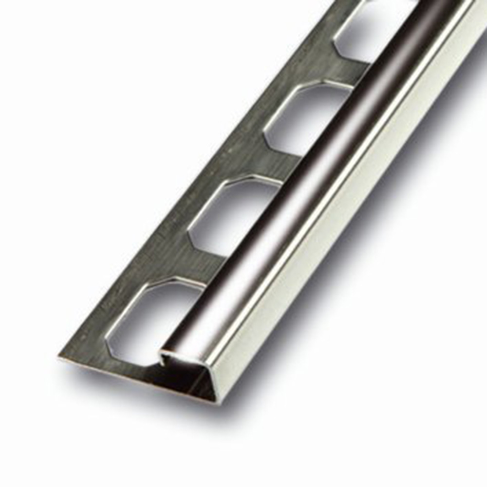 Square edge profile, stainless steel glossy, 250 cm