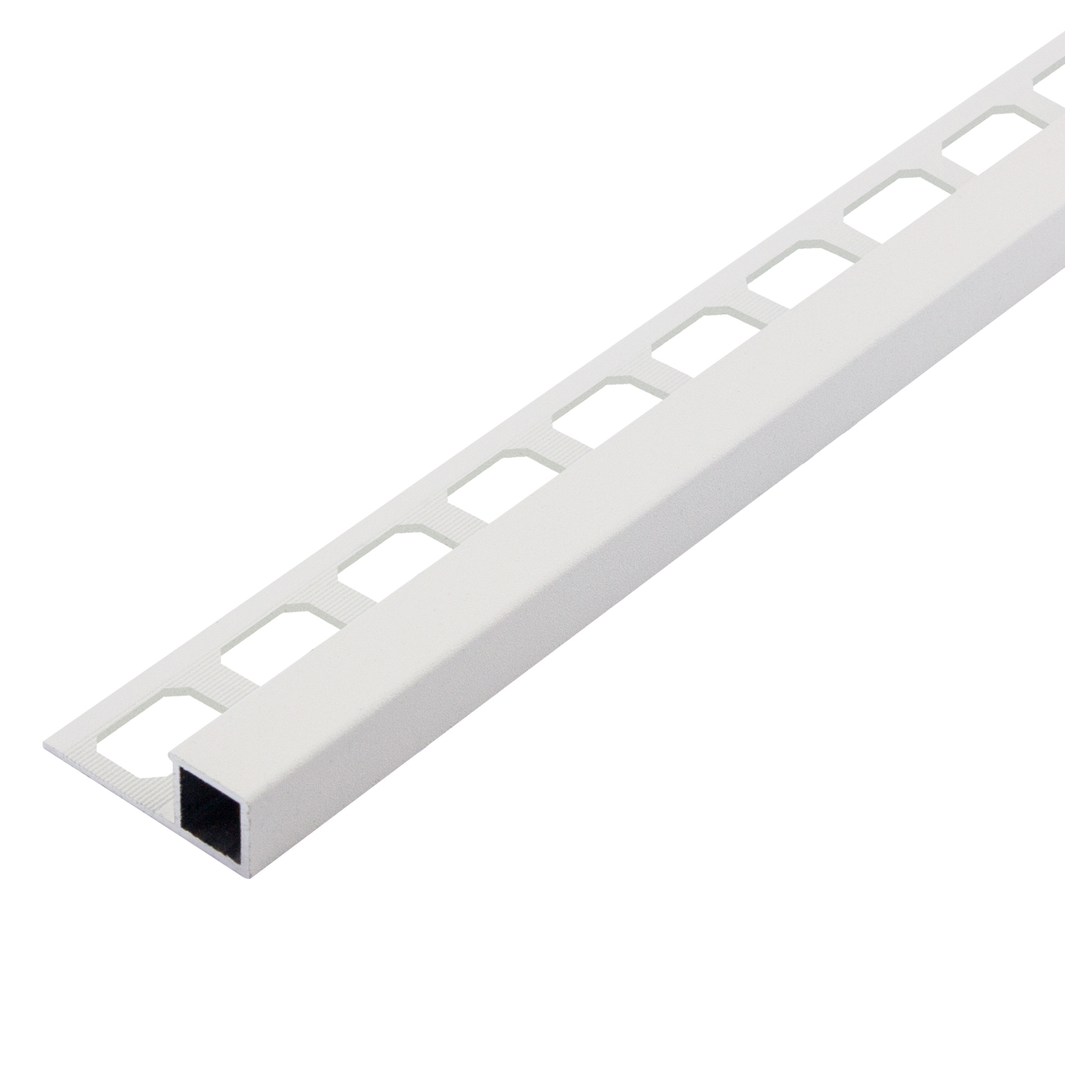 Square edge profile, aluminum tactile coated arctic, 250 cm