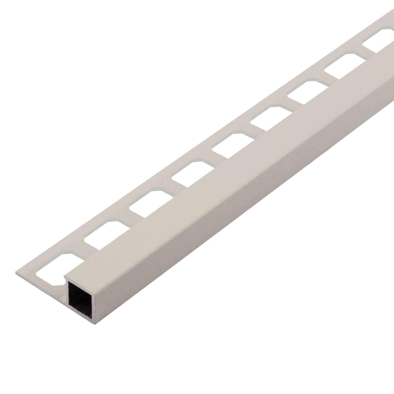 Square edge profile, aluminum tactile coated cream, 250 cm