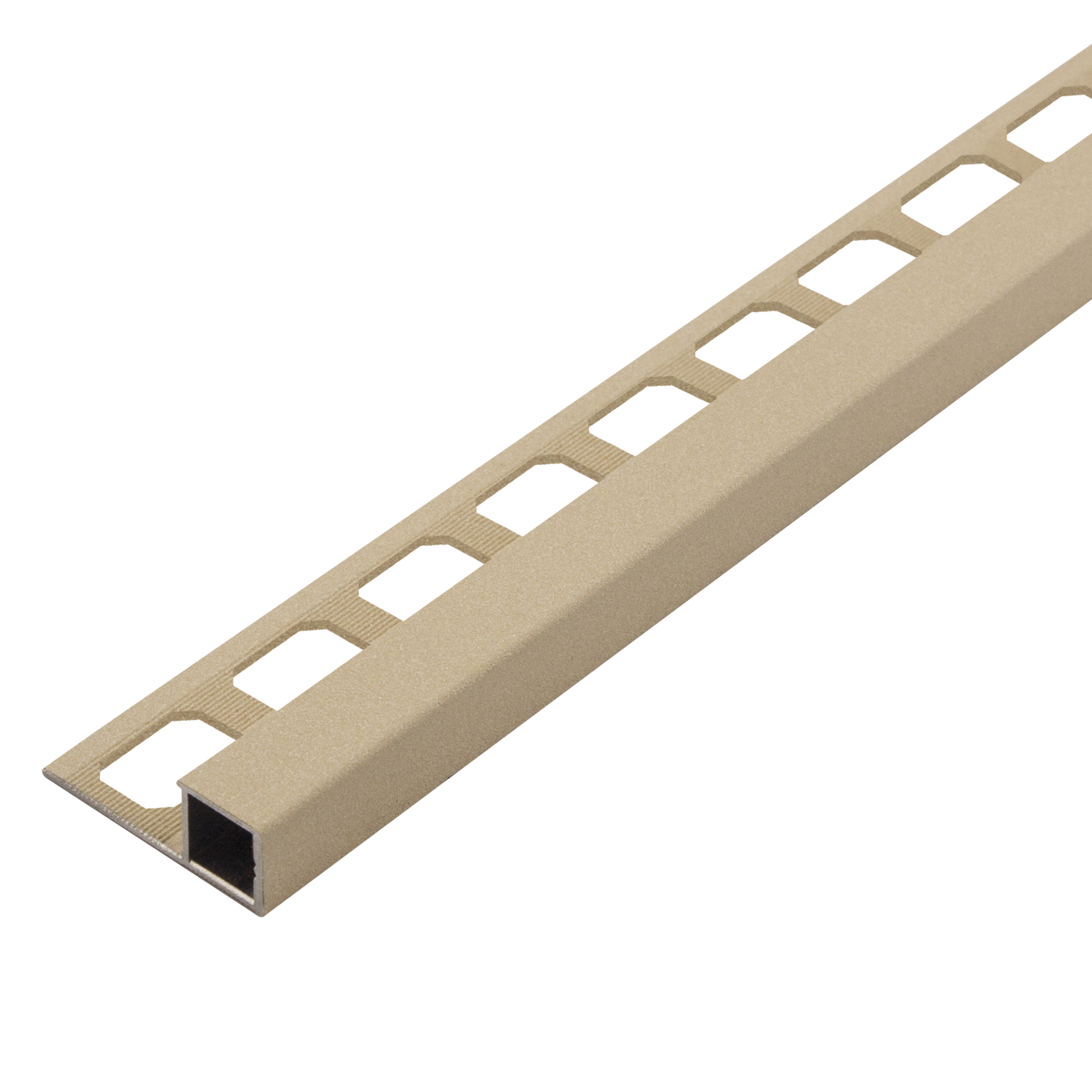 Square edge profile, aluminum tactile coated Sand, 250 cm