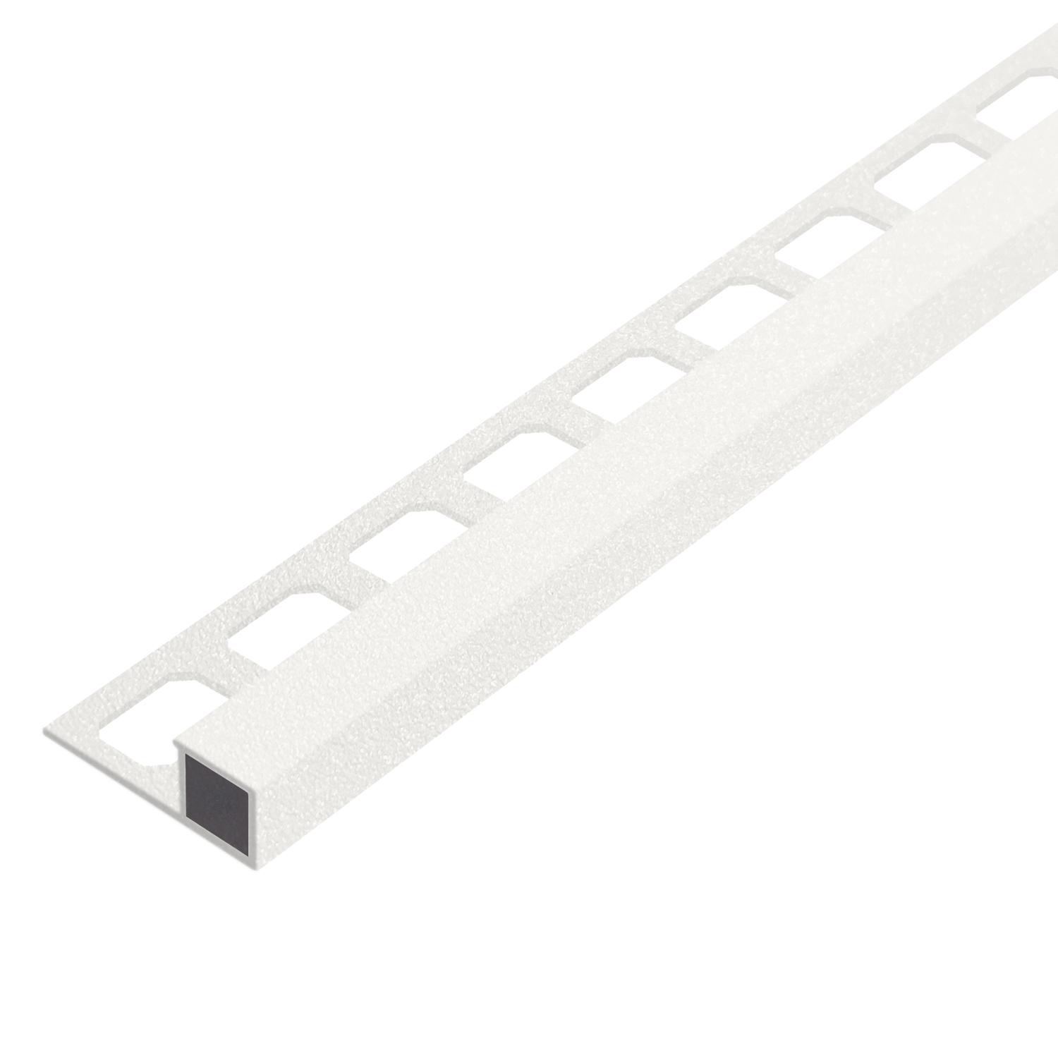 Square edge profile, aluminum tactile coated brilliant white, 250 cm
