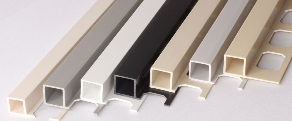 Square edge profile, PVC colored matt, 250 cm