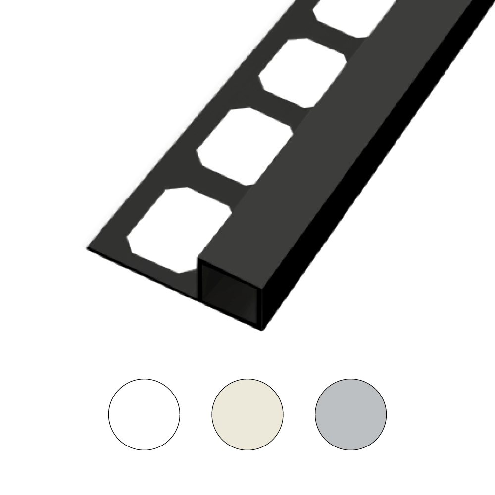 Quadroprofil, PVC farbig matt, 250 cm