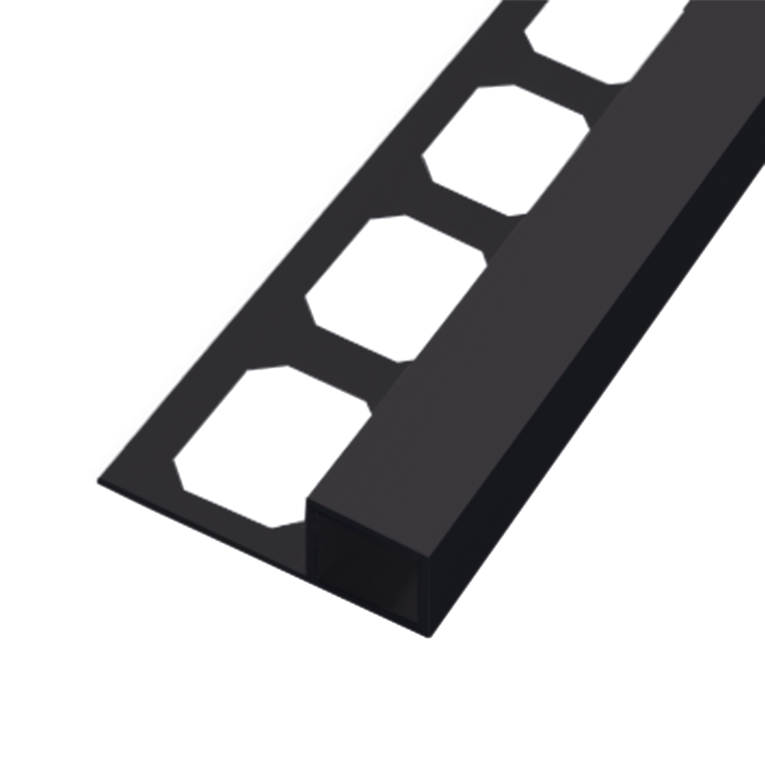 Copy of Square edge profiles, PVC black, 250 cm, 11 mm #1