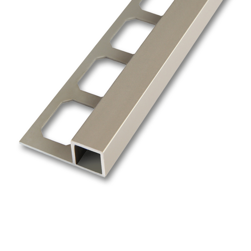 Square edge profile, aluminum titanium anodized matte, 250 cm