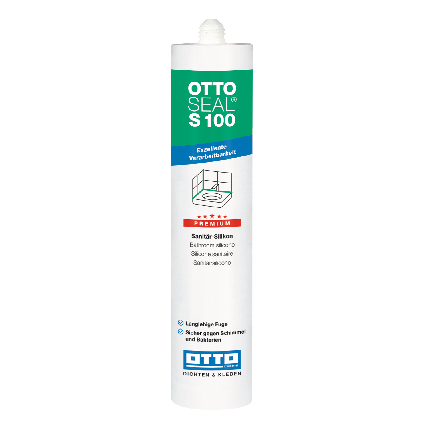 OTTOSEAL S100, Sanitär-Silikon, 300 ml