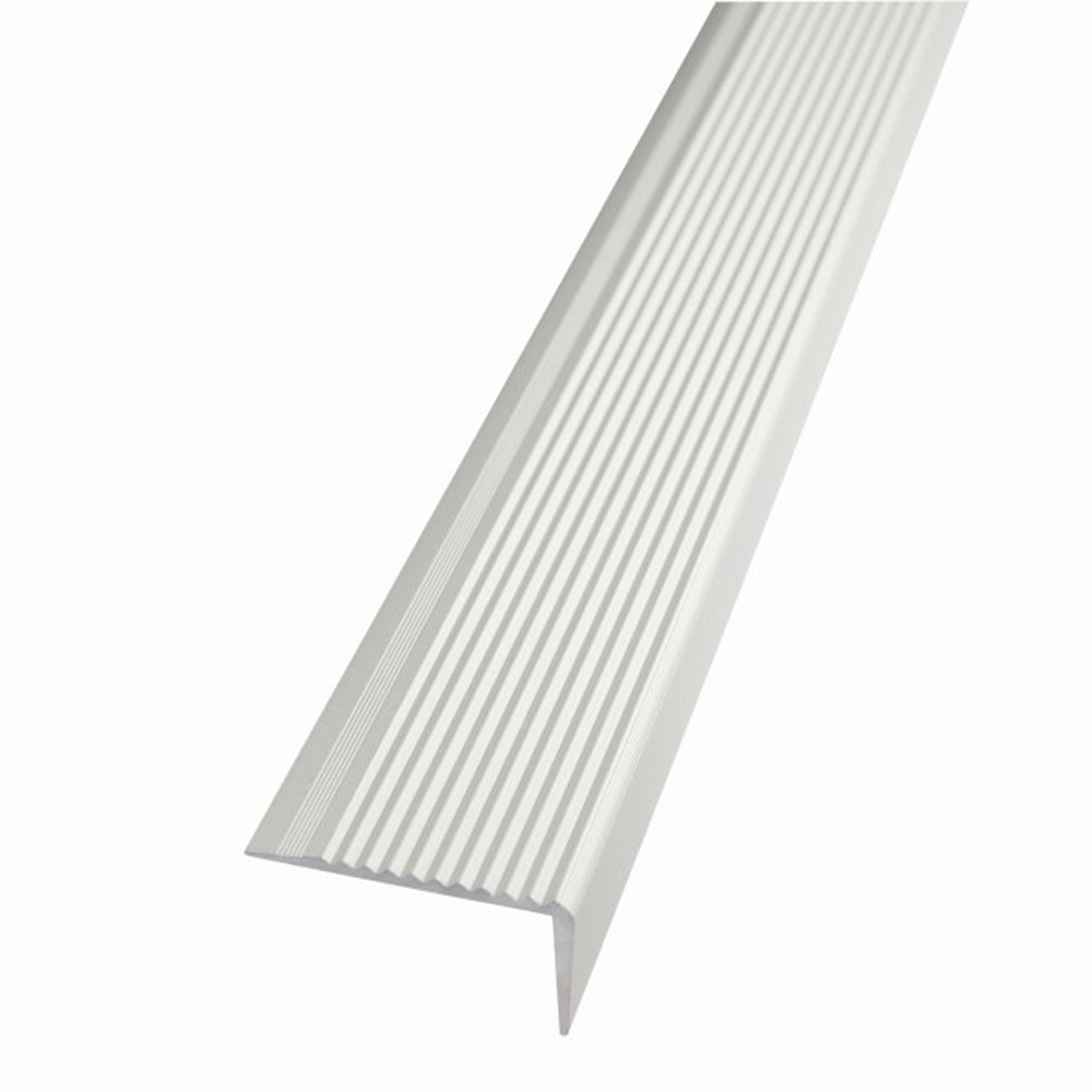 Stair-nosing profile, Aluminum grooved, from 100 cm